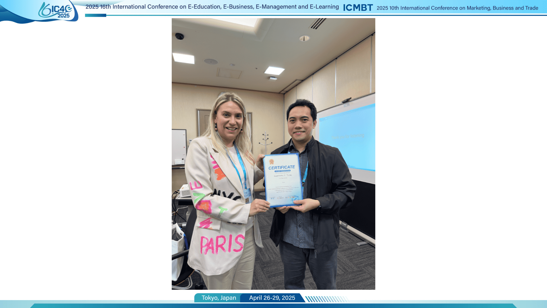 Best Presentation Award Winner - Onsite Session 5